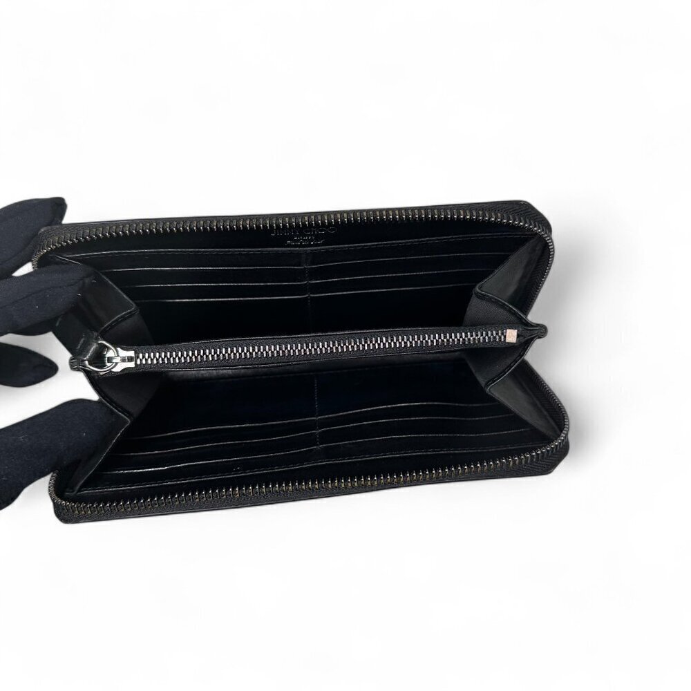 Women's Jimmy Choo Black Leather Wallet - Star Patterned Mini Studs - Picture 11 of 16
